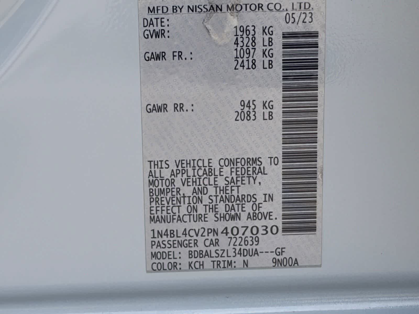 Certified 2023 Nissan Altima 2.5 SR FWD image 33