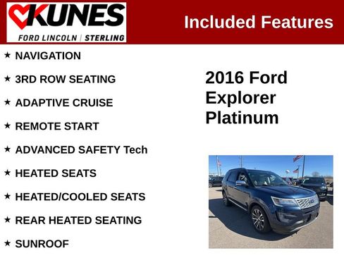 Used 2016 Ford Explorer Platinum image 2
