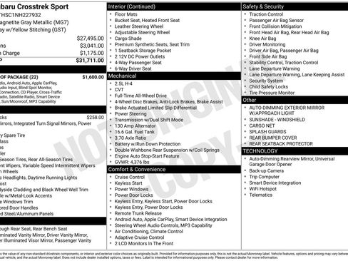 Used 2022 Subaru Crosstrek 2.5i Sport w/ Moonroof Package image 36