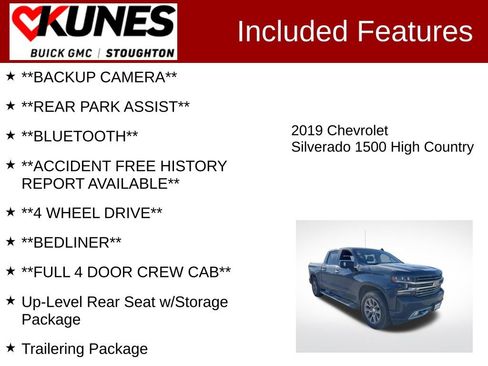 Used 2019 Chevrolet Silverado 1500 High Country image 2