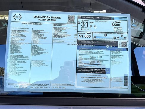 New 2026 Nissan Rogue Platinum w/ Platinum Premium Package image 19