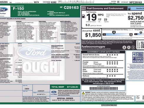 Certified 2022 Ford F150 King Ranch w/ Equipment Group 601A High image 37