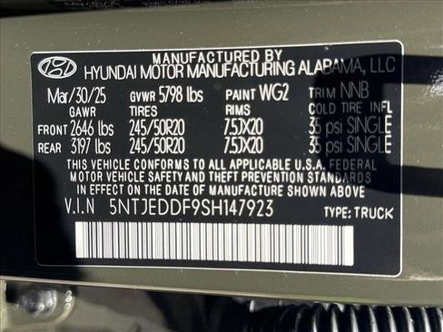 New 2025 Hyundai Santa Cruz Limited image 18