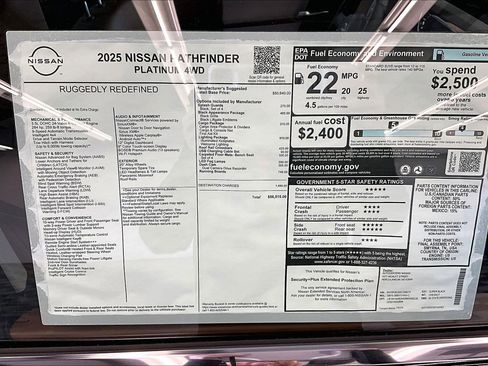 New 2025 Nissan Pathfinder Platinum w/ Lighting Package (N93) AWD/4WD image 79