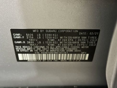 Certified 2021 Subaru Outback Limited XT w/ Popular Package #2 image 35