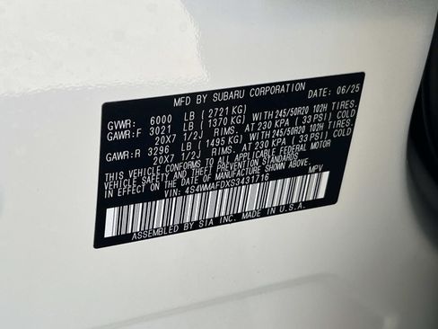 Certified 2025 Subaru Ascent Onyx Edition w/ Onyx Package image 35