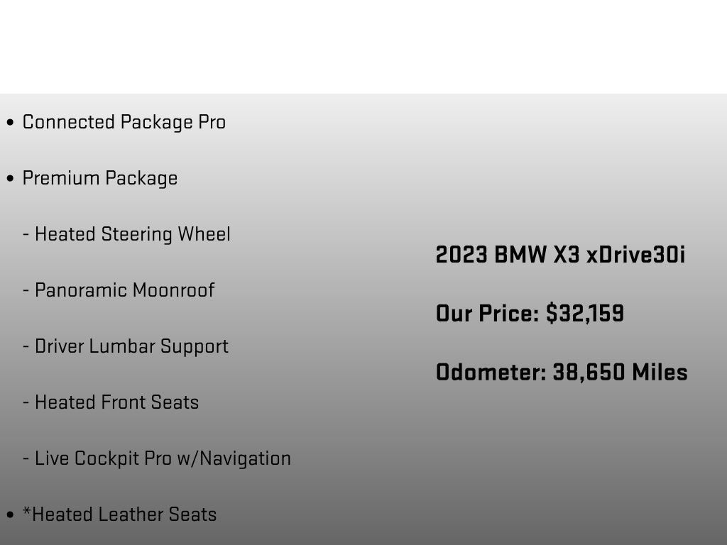 Used 2023 BMW X3 xDrive30i w/ Premium Package AWD/4WD image 6