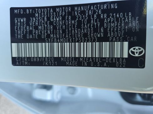 New 2026 Toyota Corolla LE FWD image 36