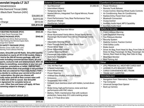 Certified 2014 Chevrolet Impala LT w/ Premium Seating Package FWD image 40