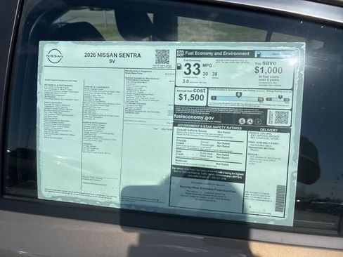 New 2026 Nissan Sentra SV w/ SV Convenience Package FWD image 12