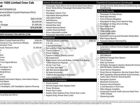 Used 2023 RAM 1500 Limited AWD/4WD image 57