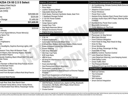 New 2026 MAZDA CX-50 AWD 2.5 S w/ Select Package image 2