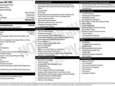 Certified 2025 Lexus NX 350 350 Base w/ Cold Area Package image 42