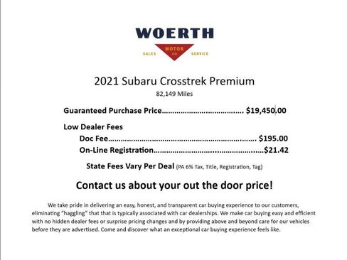 Used 2021 Subaru Crosstrek 2.0i Premium w/ Moonroof Package AWD/4WD image 3