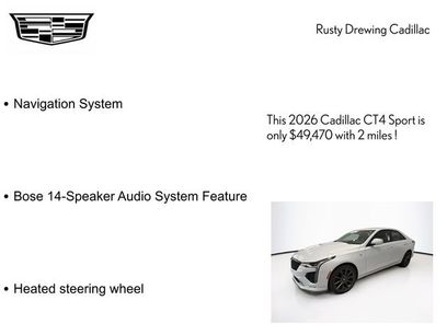 New 2026 Cadillac CT4 Sport