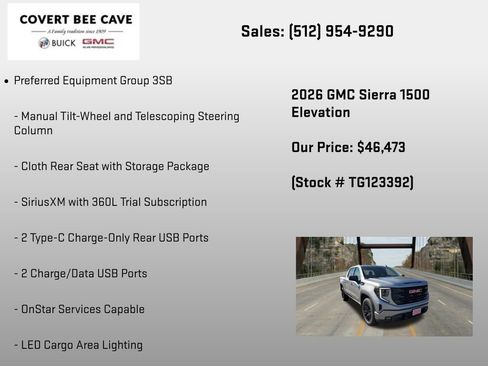 New 2026 GMC Sierra 1500 Elevation RWD image 18