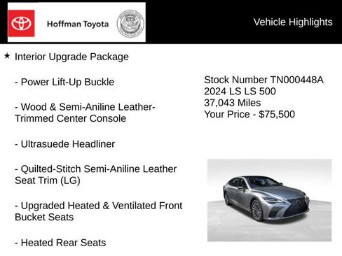 Used 2024 Lexus LS 500 AWD w/ Interior Upgrade Package image 11