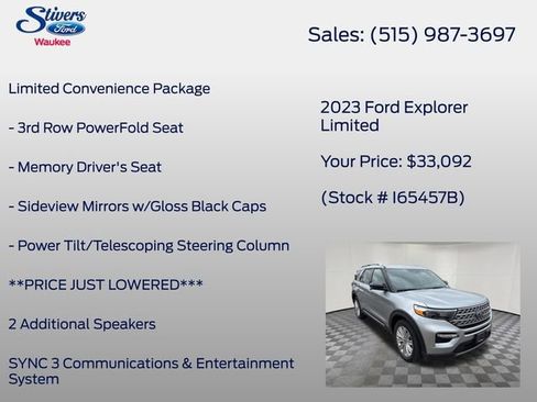 Used 2023 Ford Explorer Limited w/ Limited Technology Package AWD/4WD image 16