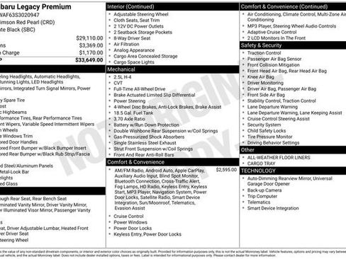 Certified 2025 Subaru Legacy Premium image 5