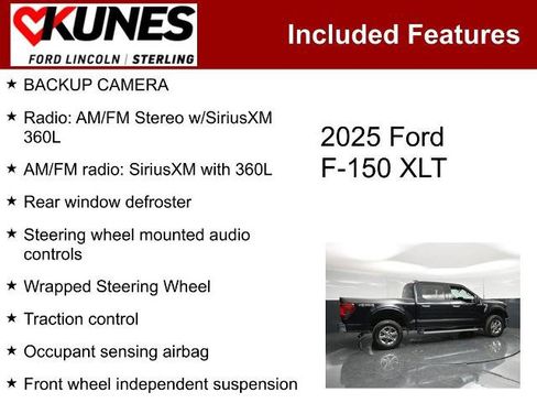 Certified 2025 Ford F150 XLT w/ Equipment Group 301A Standard AWD/4WD image 2