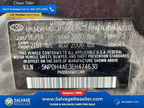 Used 2014 Hyundai Elantra Limited FWD image 16