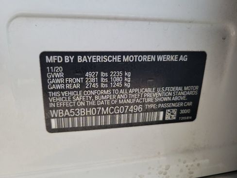 Used 2021 BMW 530i w/ Convenience Package RWD image 34