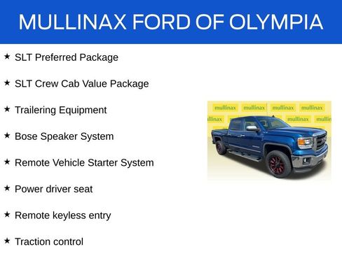 Used 2015 GMC Sierra 1500 SLT w/ SLT Crew Cab Value Package AWD/4WD image 17