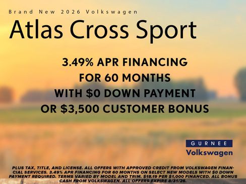 New 2026 Volkswagen Atlas Cross Sport SEL R-Line AWD/4WD image 1