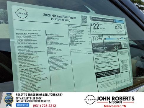 New 2026 Nissan Pathfinder Platinum AWD/4WD image 20