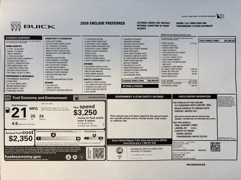 Used 2026 Buick Enclave Preferred w/ Power Package image 74