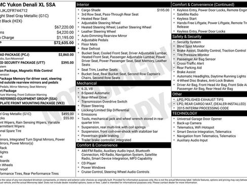 Used 2015 GMC Yukon XL Denali w/ Open Road Package RWD image 2
