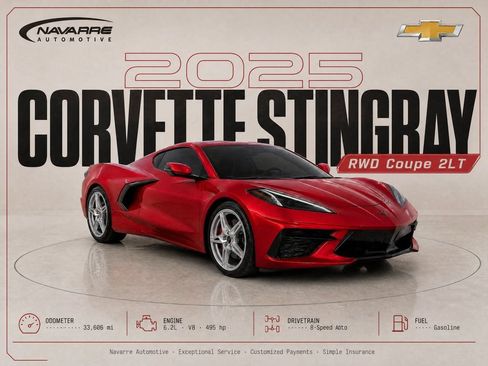 Used 2025 Chevrolet Corvette Stingray Preferred Cpe w/ 2LT RWD image 1