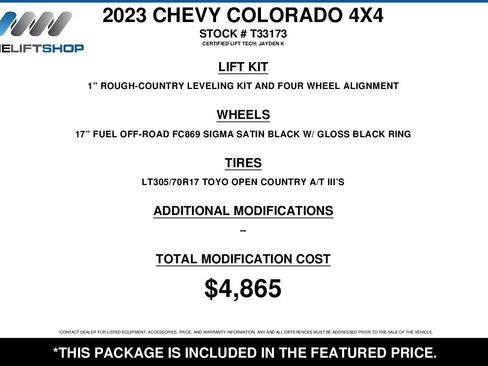 Used 2023 Chevrolet Colorado Trail Boss w/ Technology Package AWD/4WD image 2