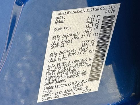 New 2026 Nissan Frontier SV w/ All-Weather Content Package image 35