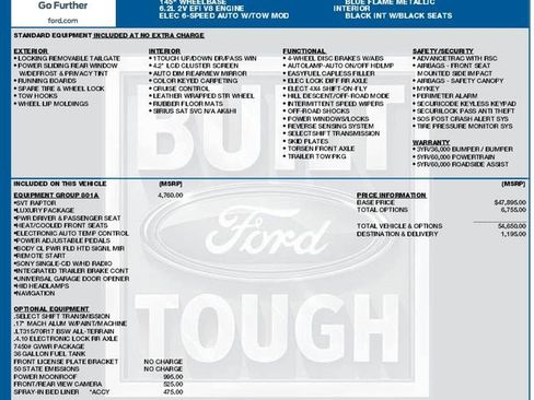 Used 2014 Ford F150 Raptor w/ Equipment Group 801A Luxury AWD/4WD image 4