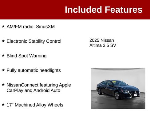 Used 2025 Nissan Altima 2.5 SV FWD image 3
