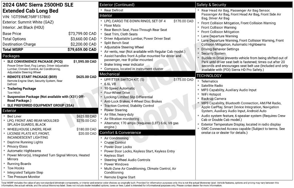 Used 2024 GMC Sierra 2500 SLE w/ SLE Convenience Package AWD/4WD image 71