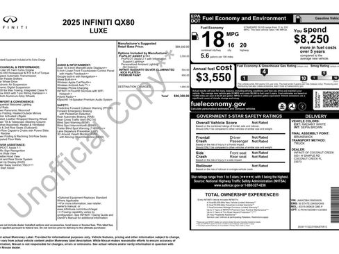 Used 2025 INFINITI QX80 Luxe image 58