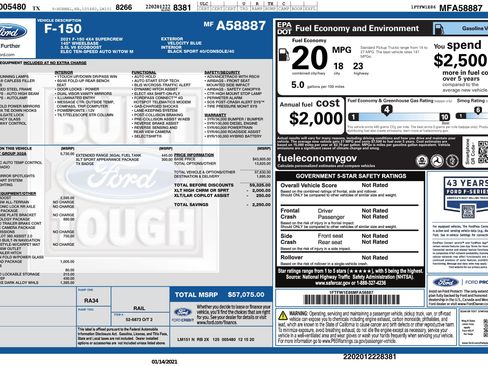 Used 2021 Ford F150 XLT w/ Equipment Group 302A High image 3