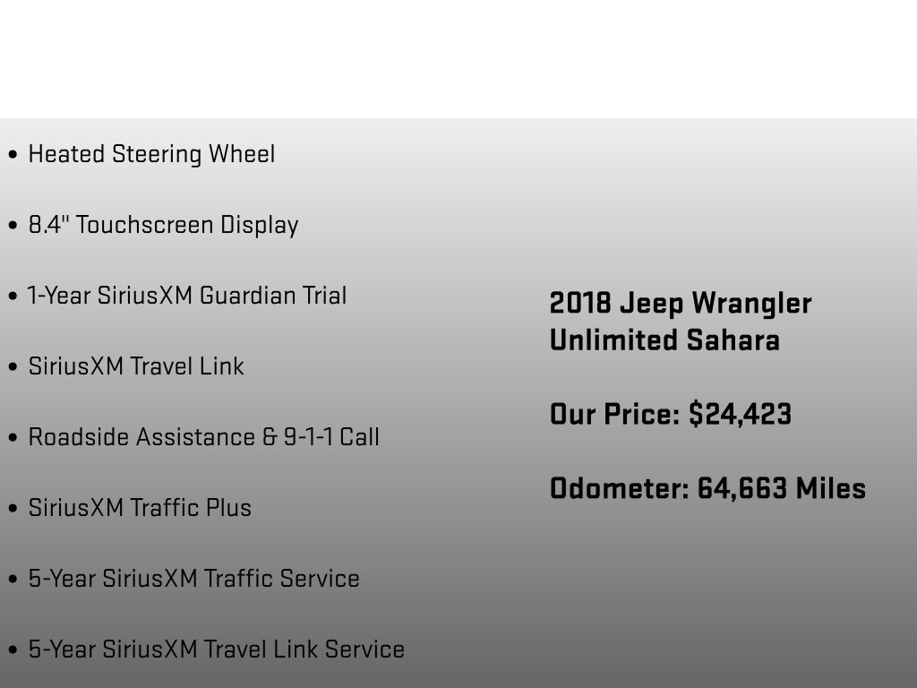 Used 2018 Jeep Wrangler Unlimited Sahara AWD/4WD image 36