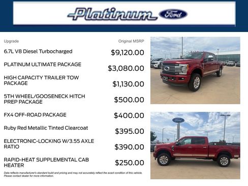 Used 2019 Ford F250 Platinum w/ Platinum Ultimate Package AWD/4WD image 11