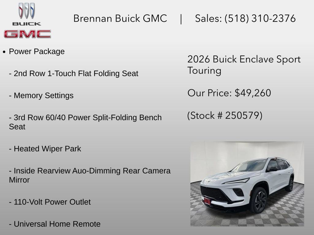 New 2026 Buick Enclave Sport Touring w/ Power Package AWD/4WD image 6
