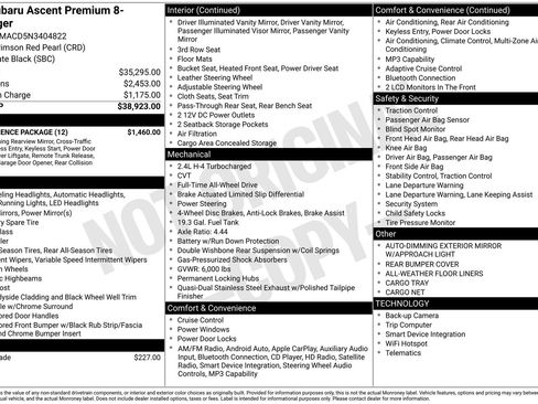 Certified 2022 Subaru Ascent Premium w/ Convenience Package image 11
