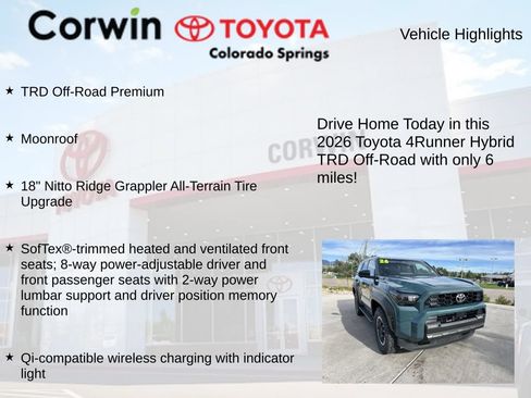 Used 2026 Toyota 4Runner TRD Off-Road Premium AWD/4WD image 7