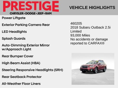 Used 2018 Subaru Outback 2.5i Limited image 4