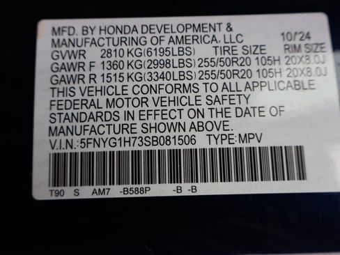 Certified 2025 Honda Pilot Touring image 36