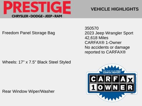 Used 2023 Jeep Wrangler Sport image 4