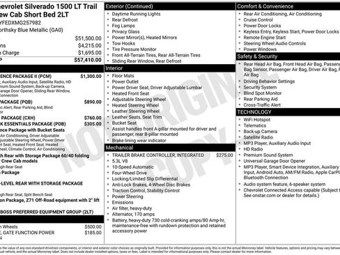 Used 2021 Chevrolet Silverado 1500 LT Trail Boss w/ Convenience Package II AWD/4WD image 44