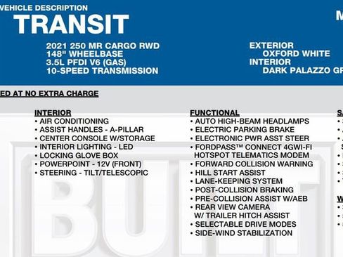 Used 2021 Ford Transit 250 Medium Roof image 18