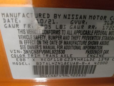 Used 2021 Nissan Versa SR w/ Electronics Package FWD image 33